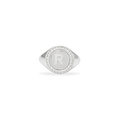 Rhodium Plated Silver Monogram Initial Ring SS25R001R