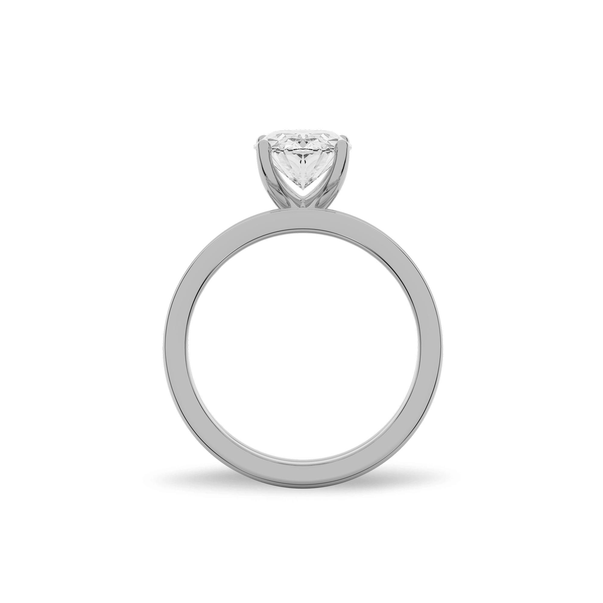 Channel Set Baguette Diamond Engagement Ring in 14k White Gold