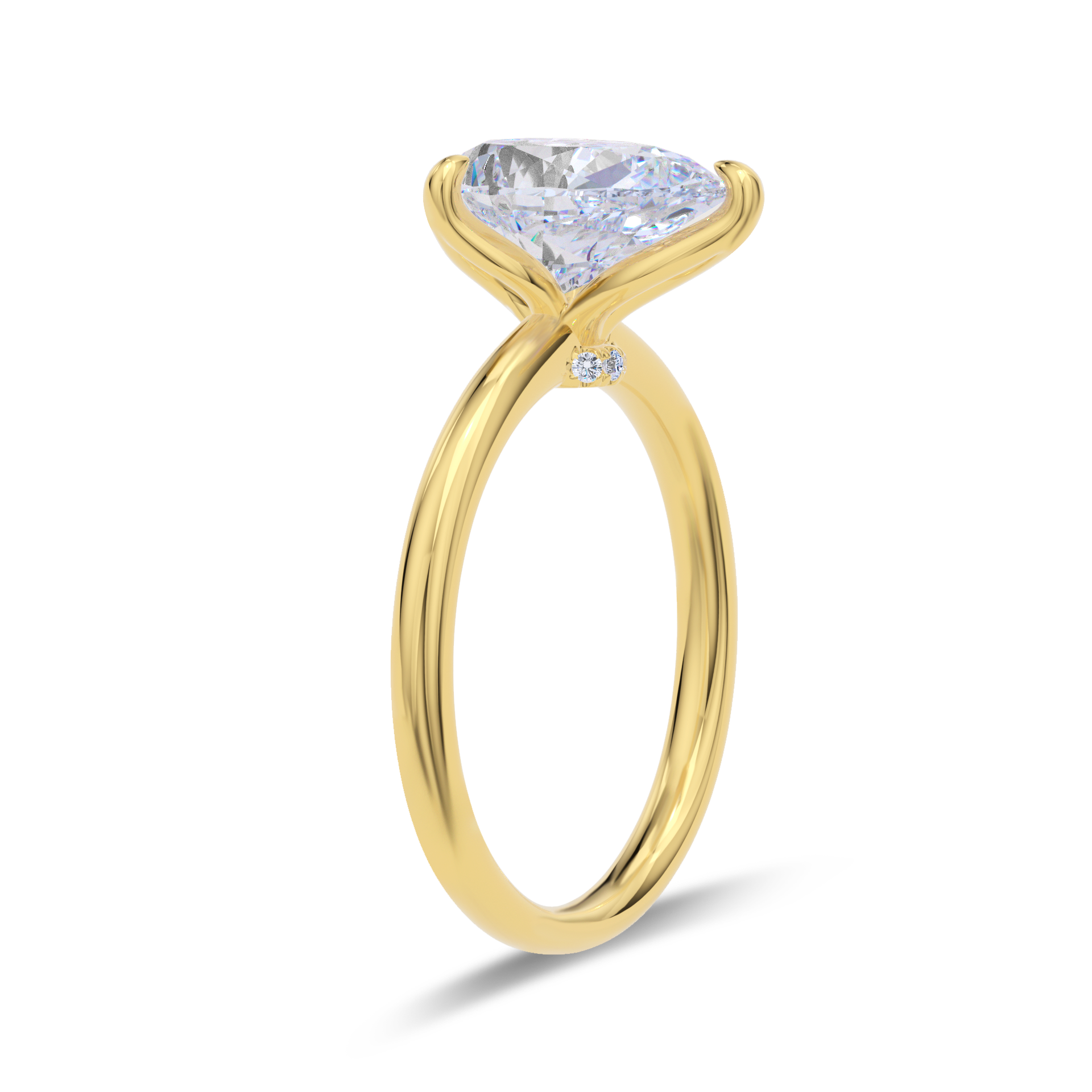 Dia Solitaire Engagement Ring Pear•Yellow Gold