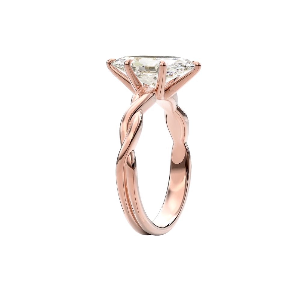 Rhea Twisted Engagement Ring Marquise•Rose Gold