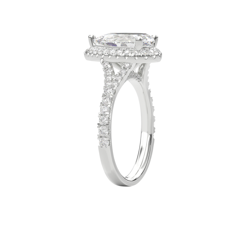 Elara Vintage Inspired Engagement Ring Pear•White Gold