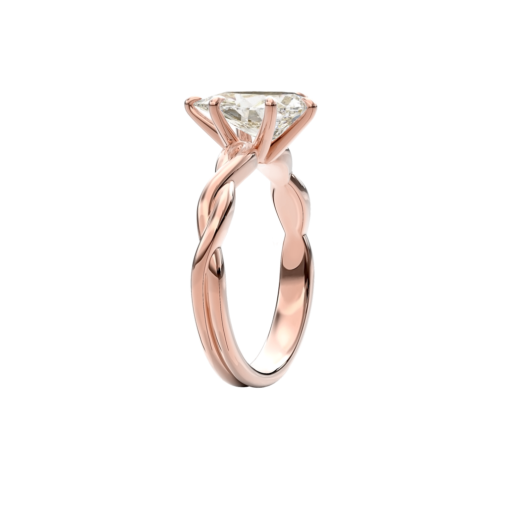 Rhea Twisted Engagement Ring Pear•Rose Gold