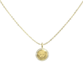 18K Gold Plated Round MemoraCarve Necklace