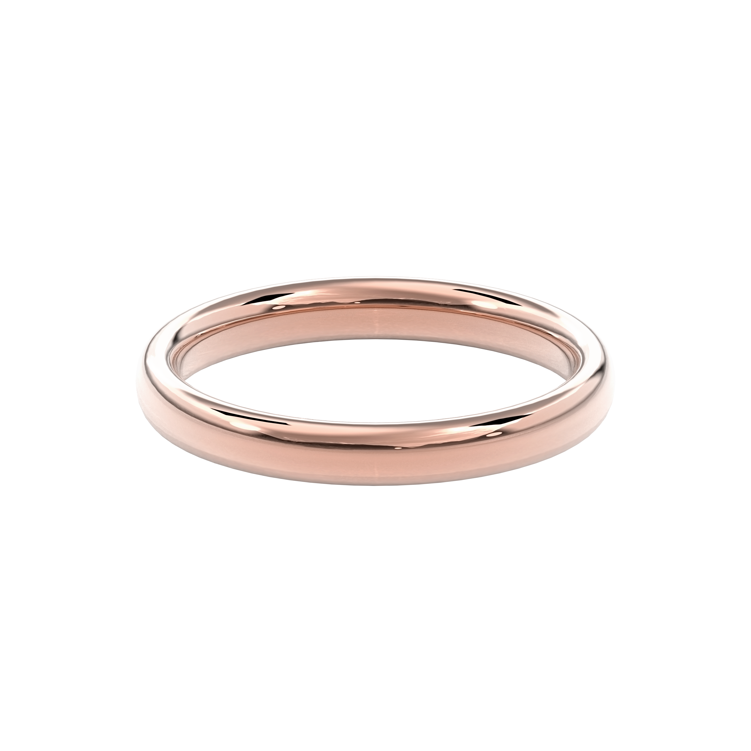 Wedding Bands Round Band 3.3mm•Rose Gold