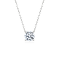 Dia Solitaire Necklace Round•White Gold