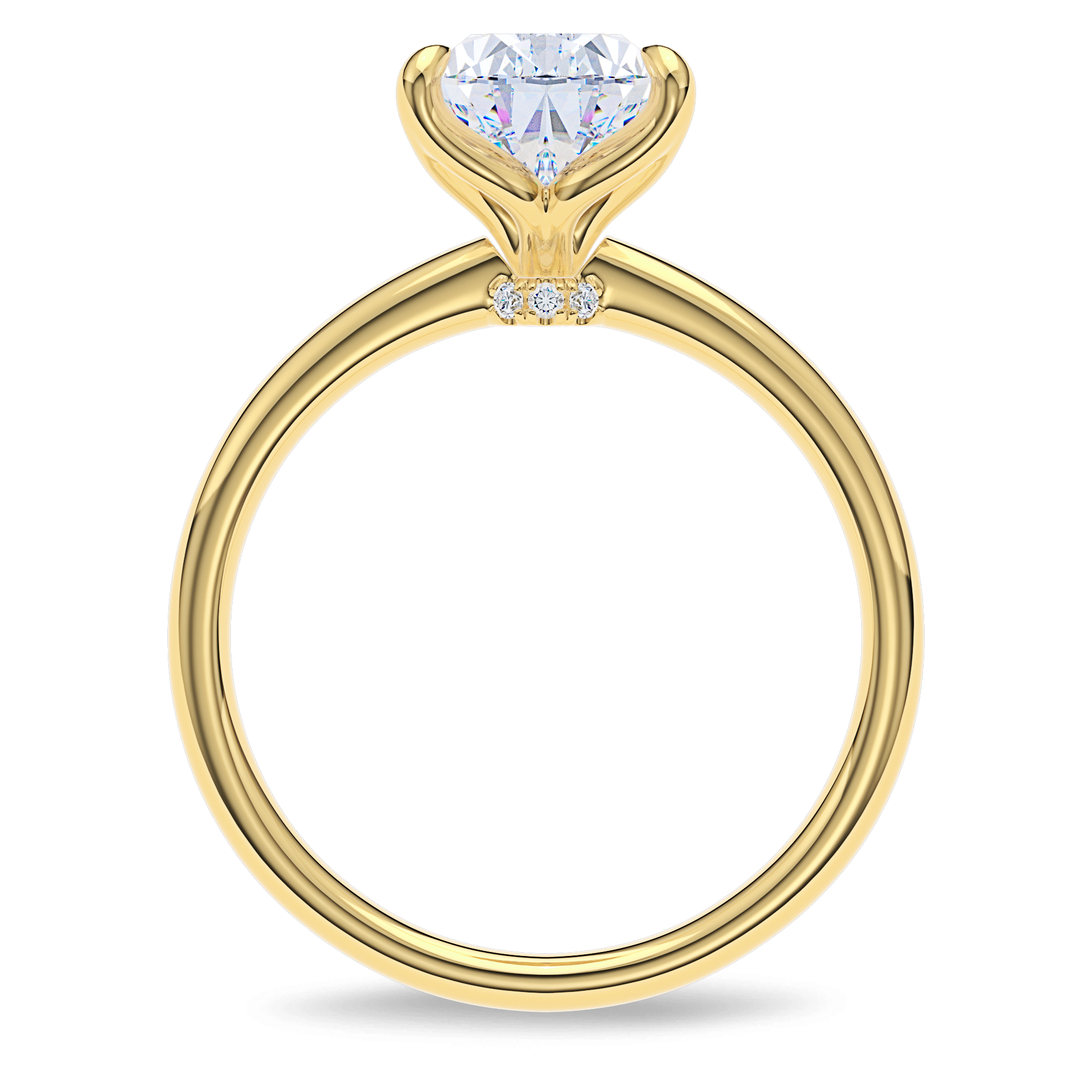 Dia Solitaire Engagement Ring Pear•Yellow Gold