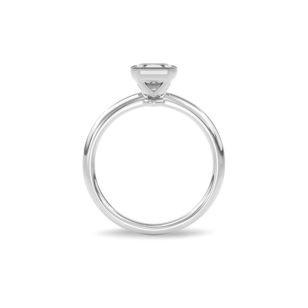 Bezel Ring Asscher•White Gold