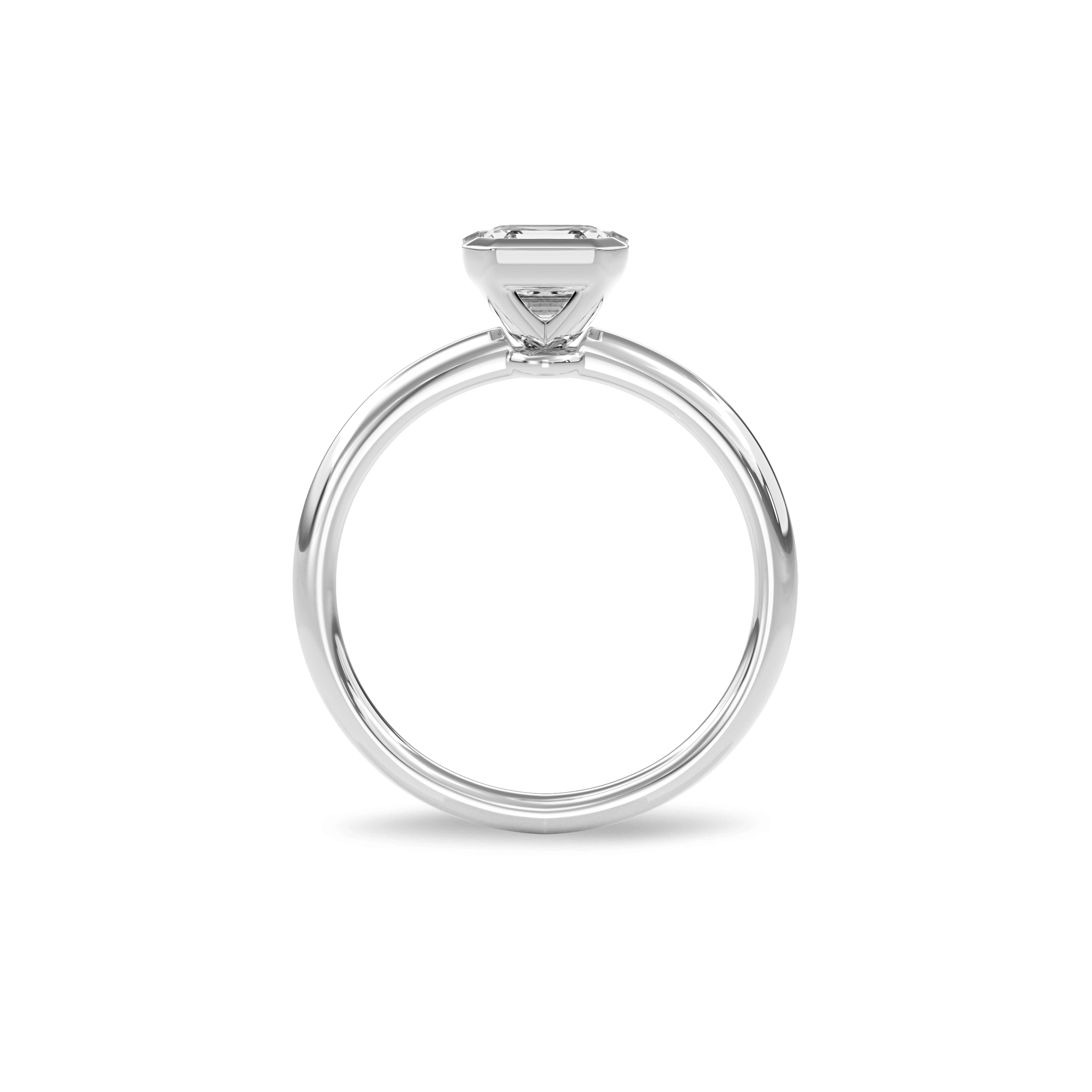 Bezel Ring Asscher•White Gold