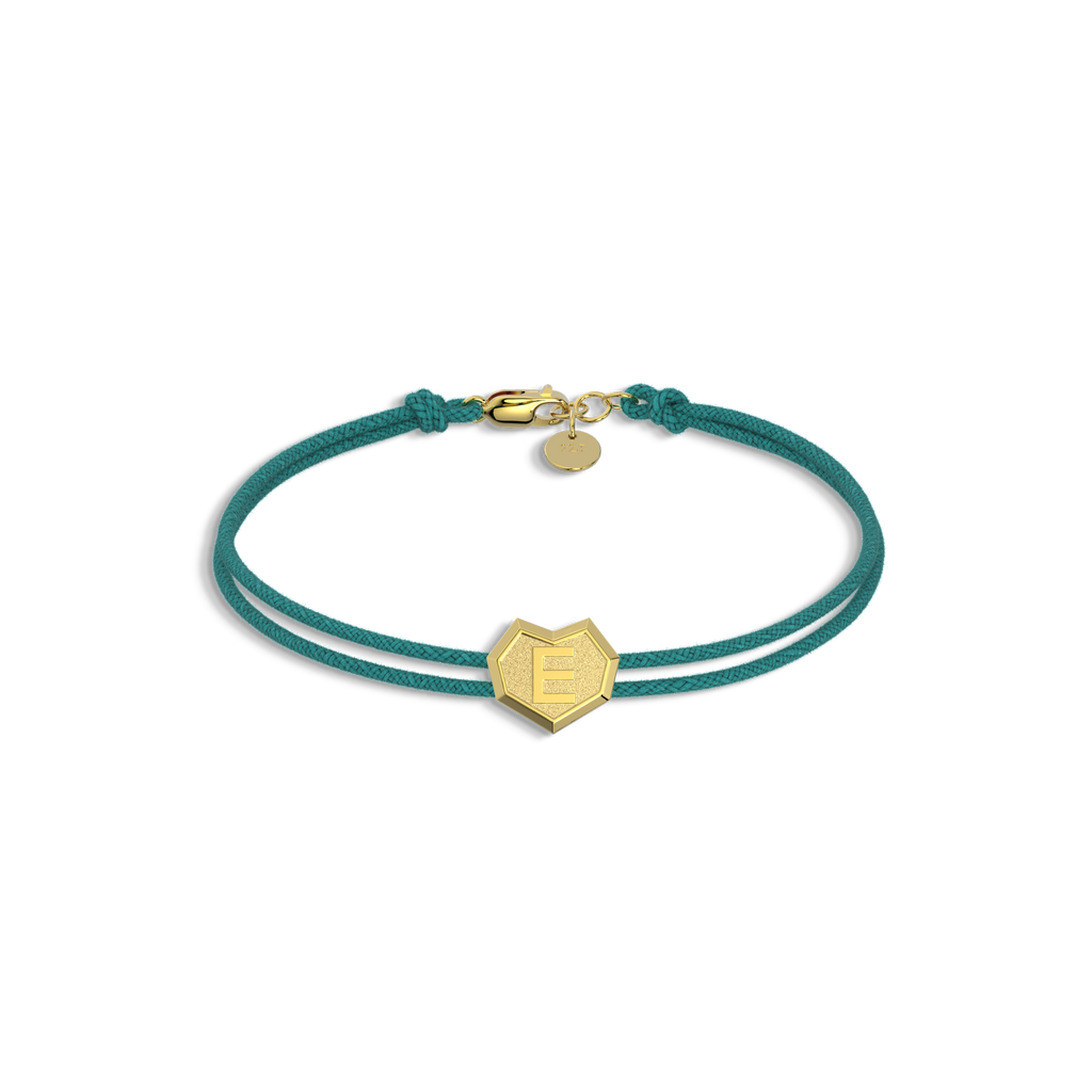 Heart Facet Bead Minitials Facet Bead Bracelet SB004H
