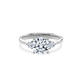 Daphnis Three Stones Engagement Ring Round•White Gold