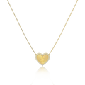 18k Gold Plate Heart Initial Necklace（Pleated）AW24N008A