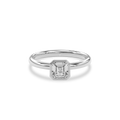 Bezel Ring Asscher•White Gold