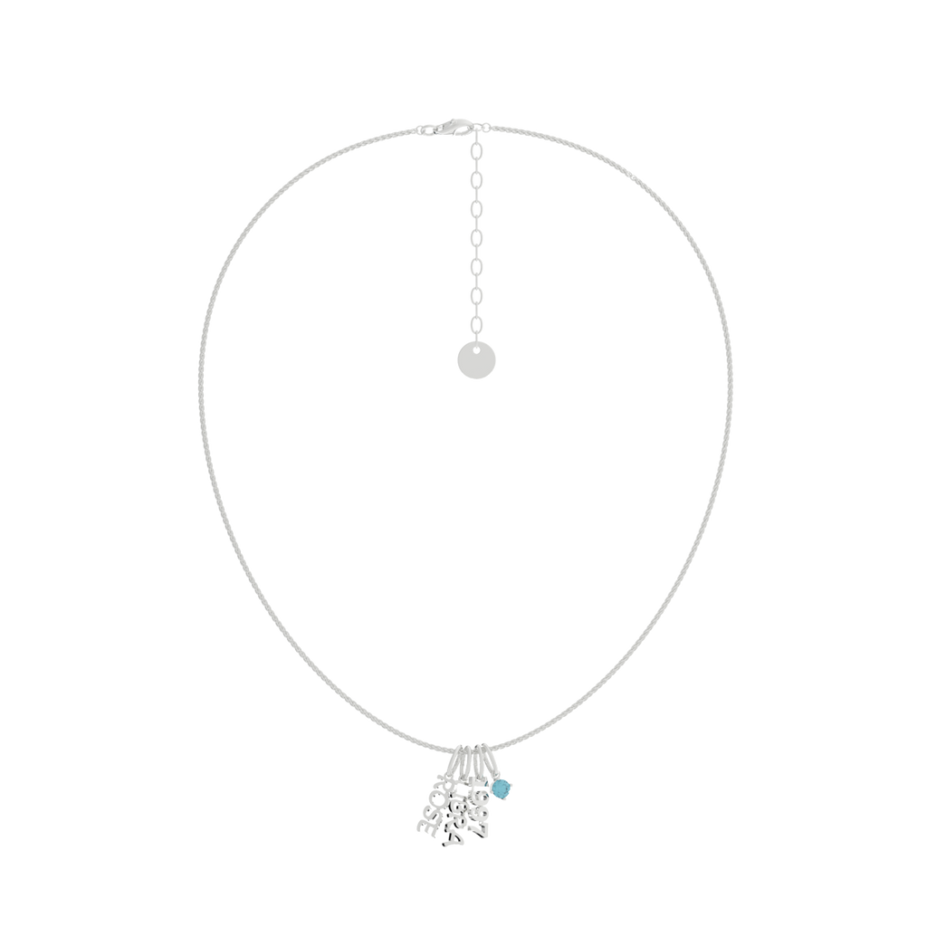 CharmStack Birthstone Name Necklace SN023R