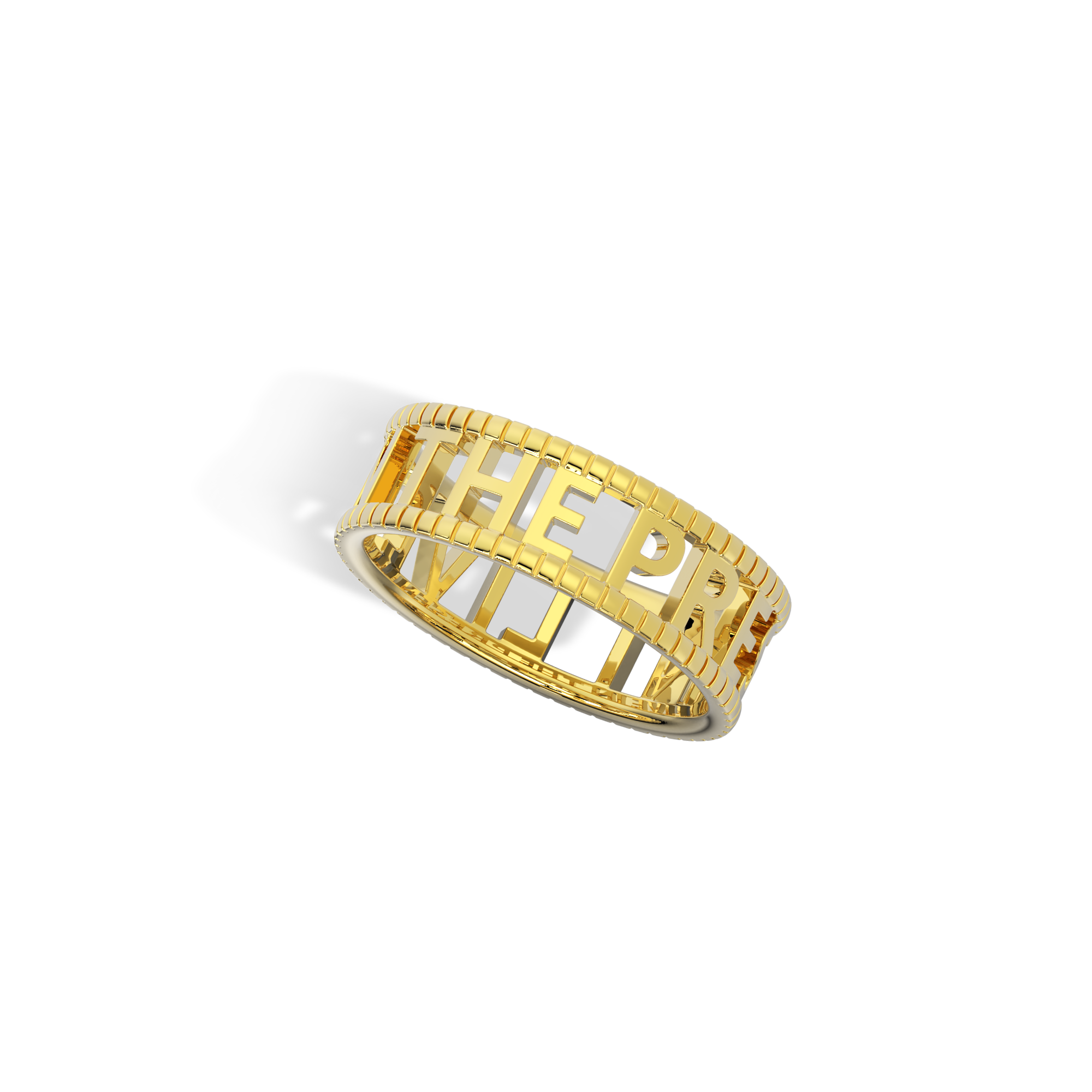 Milgrain Customique Signature Ring SR001B