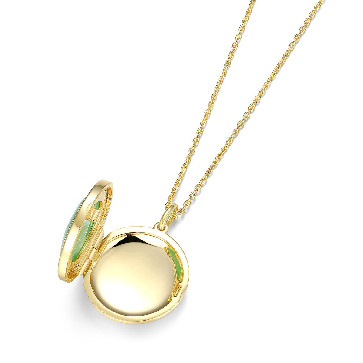 18K Gold Plated Legacy Jade Locket SN004G
