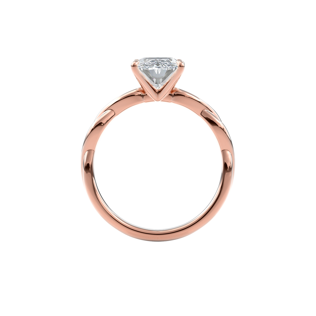 Rhea Twisted Engagement Ring Oval•Rose Gold