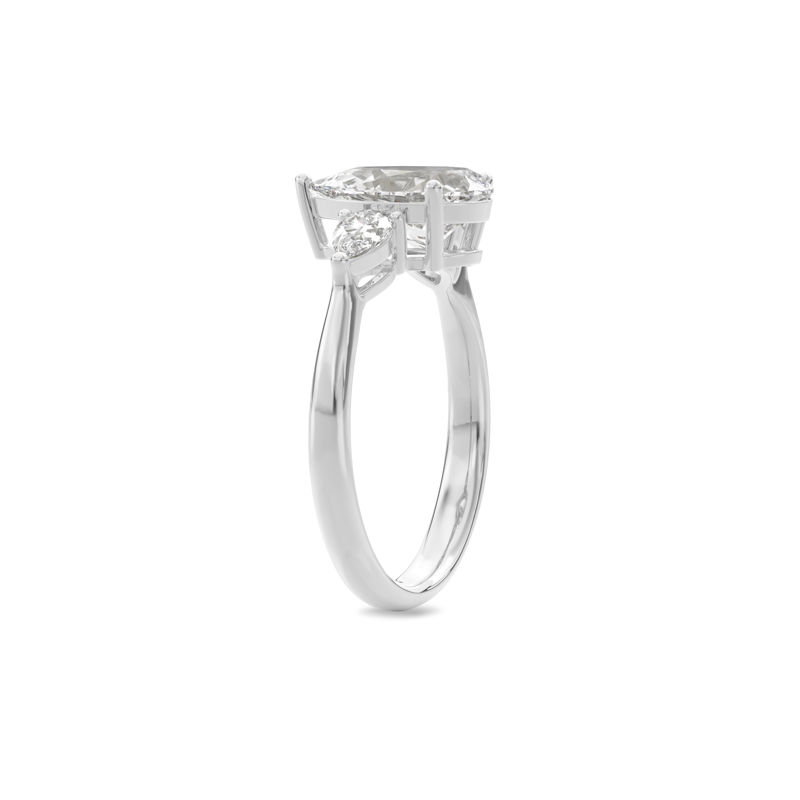 Daphnis Three Stones Engagement Ring Pear•White Gold