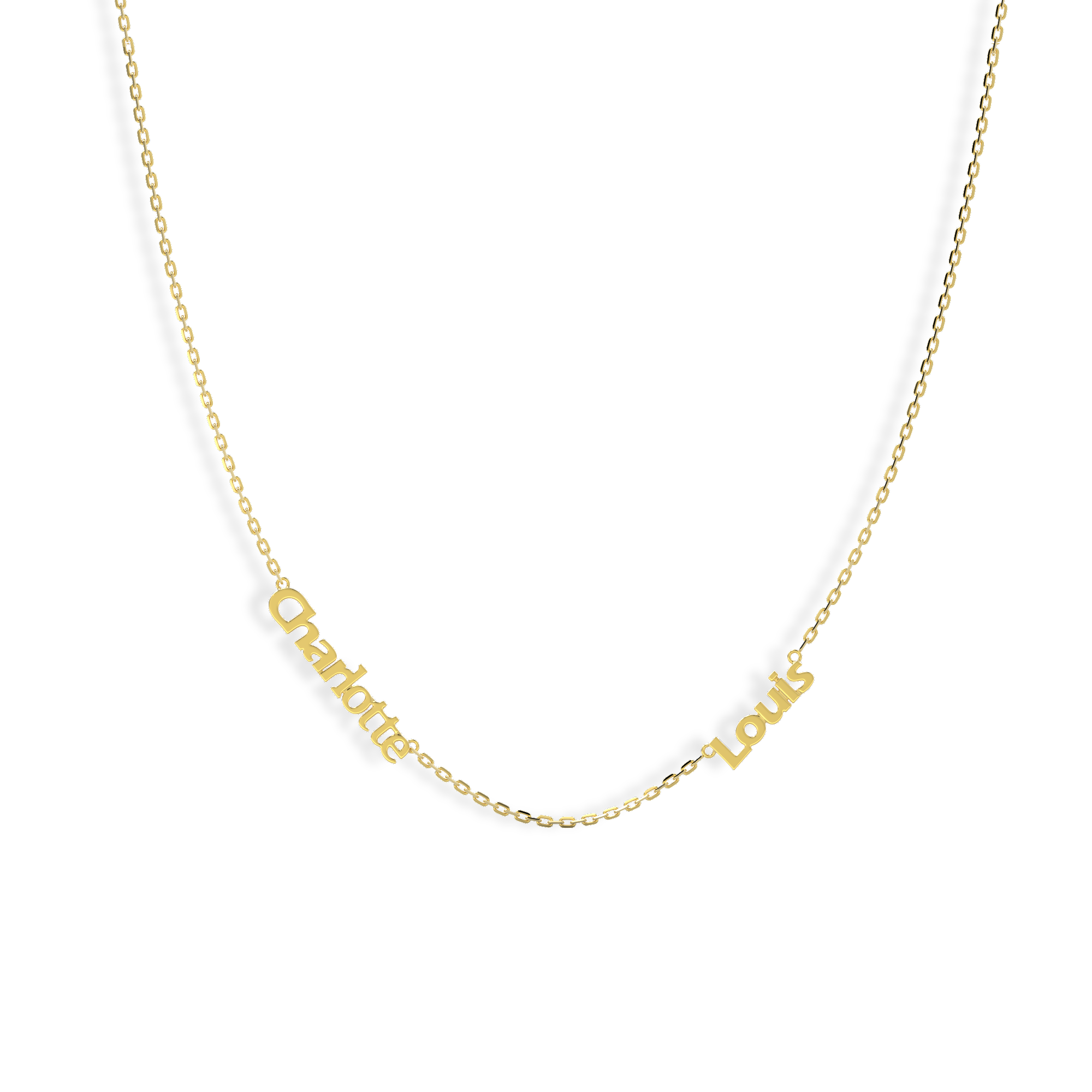 Linked by Love – Name Necklace with Emotional Spark SN014H