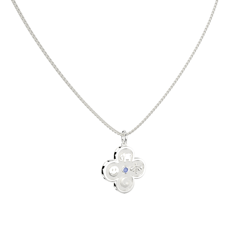Rhodium Plated Elements Necklace