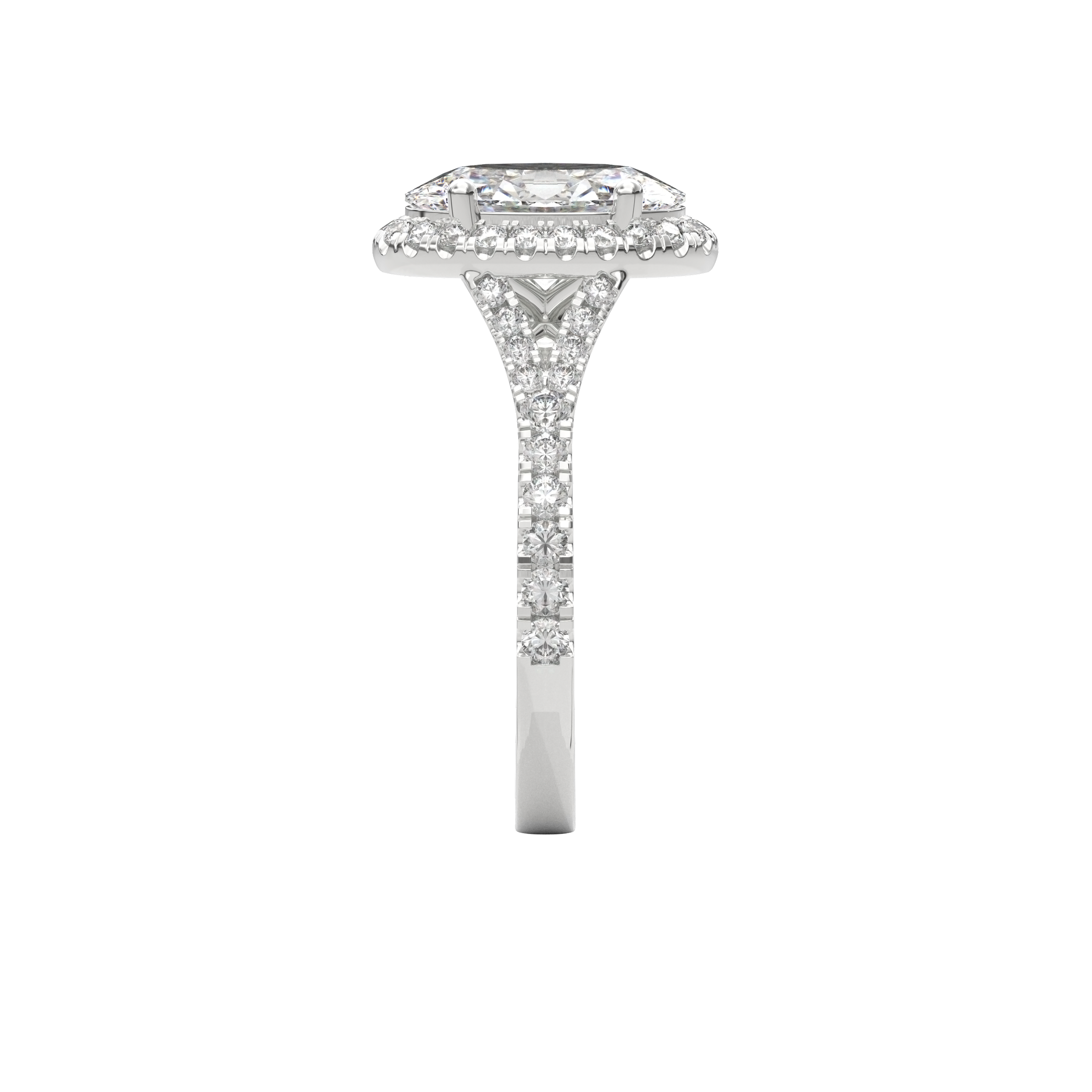 Elara Vintage Inspired Engagement Ring Oval•White Gold
