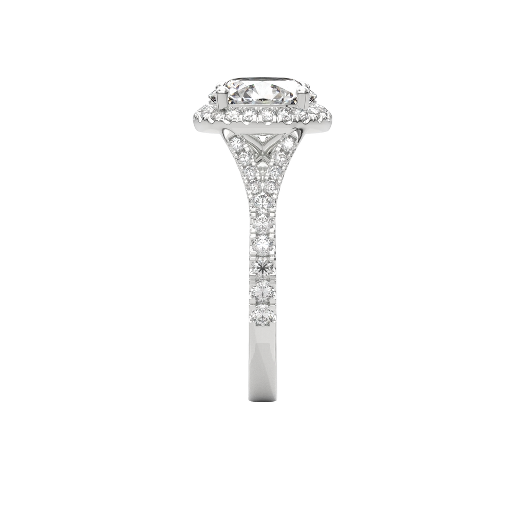 Elara Vintage Inspired Engagement Ring Round•White Gold