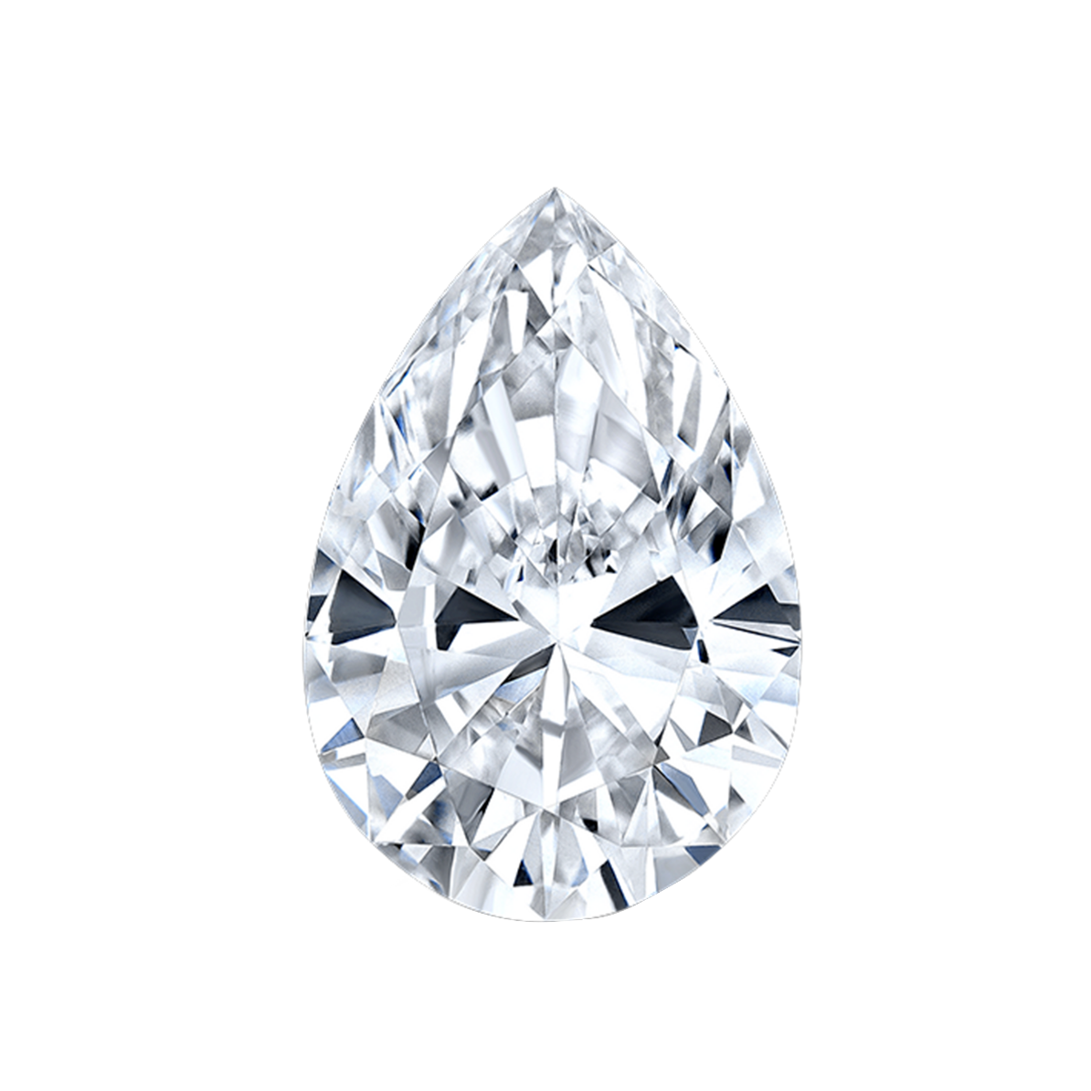 Dia Solitaire Necklace Pear•White Gold