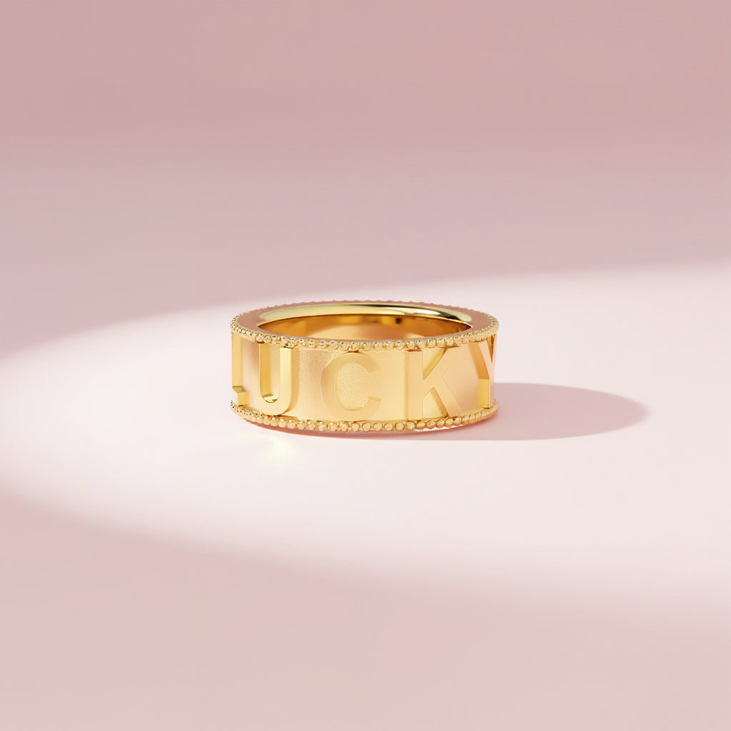 Milgrain CharmMark Lucky Ring SS25R002L