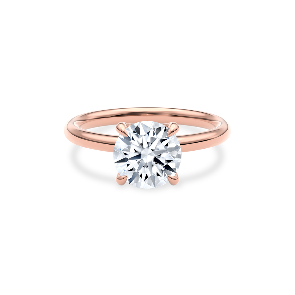 Dia Solitaire Engagement Ring Round•Rose Gold