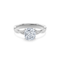Rhea Twisted Engagement Ring Cushion•White Gold