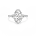 Elara Vintage Inspired Engagement Ring Marquise•White Gold
