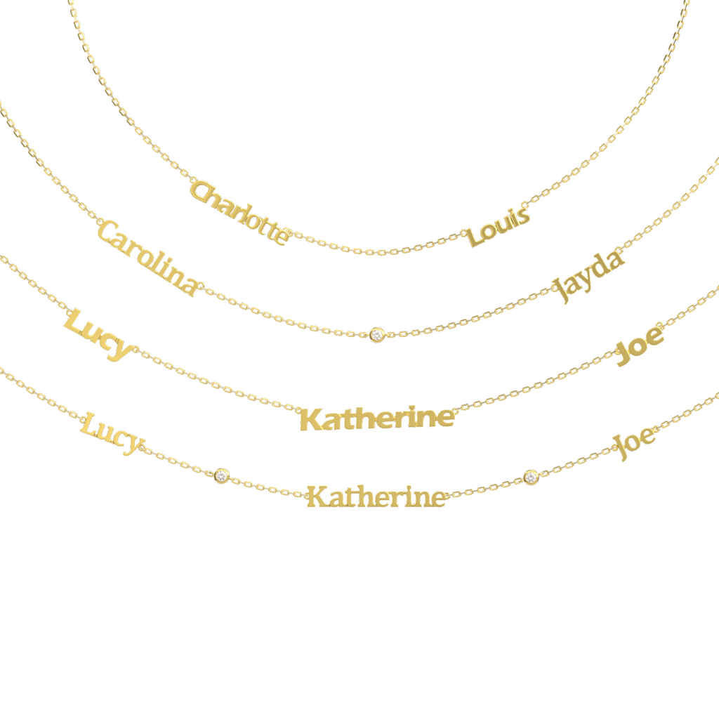 Linked by Love – Name Necklace with Emotional Spark SN014H