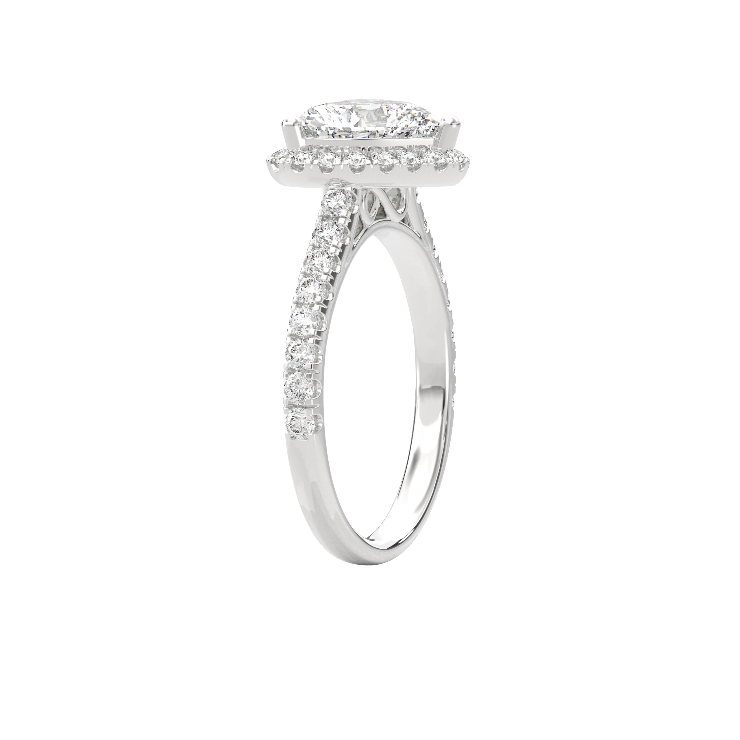 Elara Infinity Engagement Ring Heart•White Gold