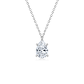 Dia Solitaire Necklace Pear•White Gold