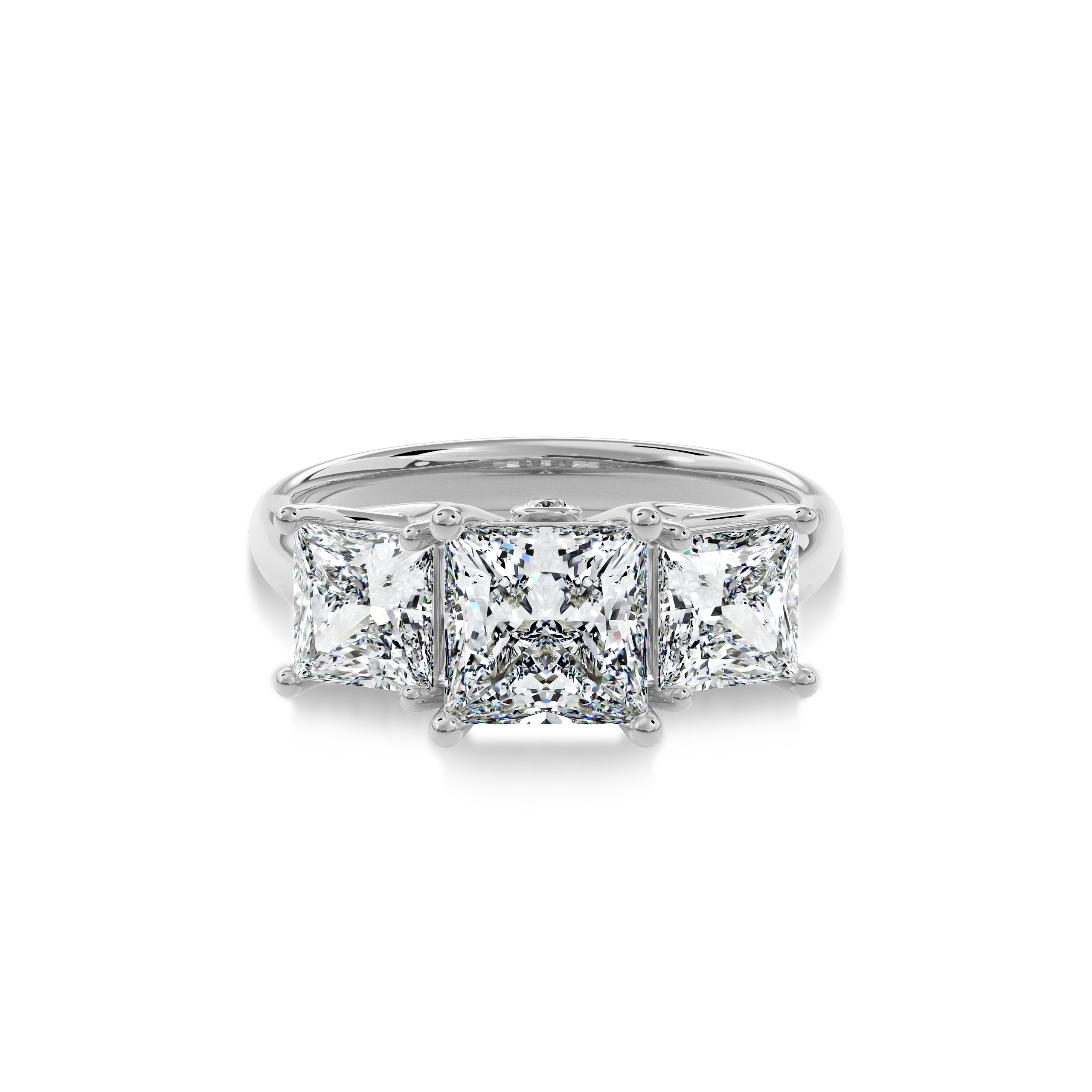 Daphnis Trinity Engagement Ring Princess•White Gold