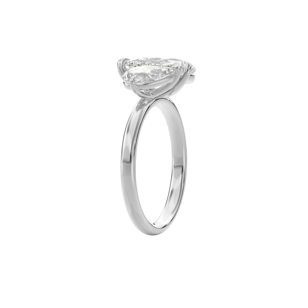 Callisto Two Stones Engagement Ring Pear•White Gold