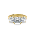 Daphnis Trinity Engagement Ring Princess•Yellow Gold