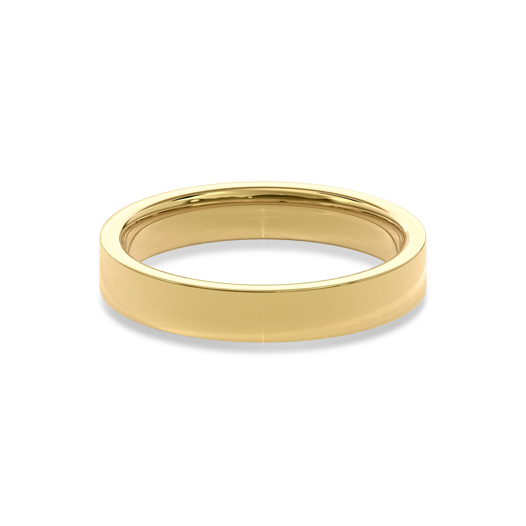 Wedding Bands Flat Band 4mm•Yellow Gold