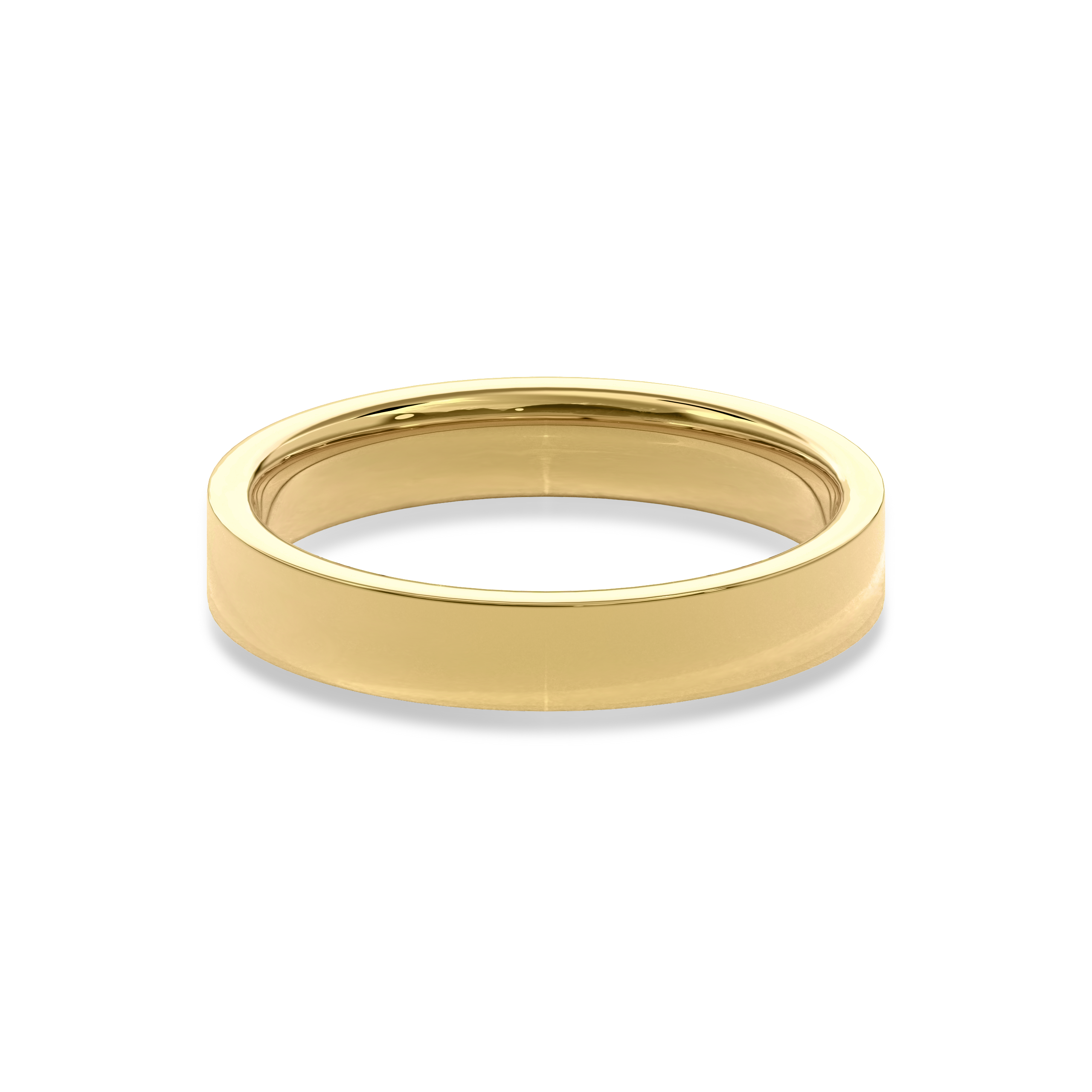 Wedding Bands Flat Band 4mm•Yellow Gold