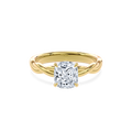 Rhea Twisted Engagement Ring Cushion•Yellow Gold