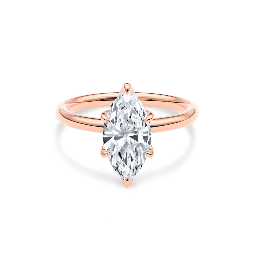 Dia Solitaire Engagement Ring Marquise•Rose Gold