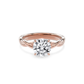 Rhea Twisted Engagement Ring Round•Rose Gold