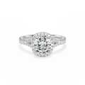 Elara Vintage Inspired Engagement Ring Cushion•White Gold
