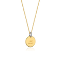 18K Gold Plated Round Engravable Pendant SP003
