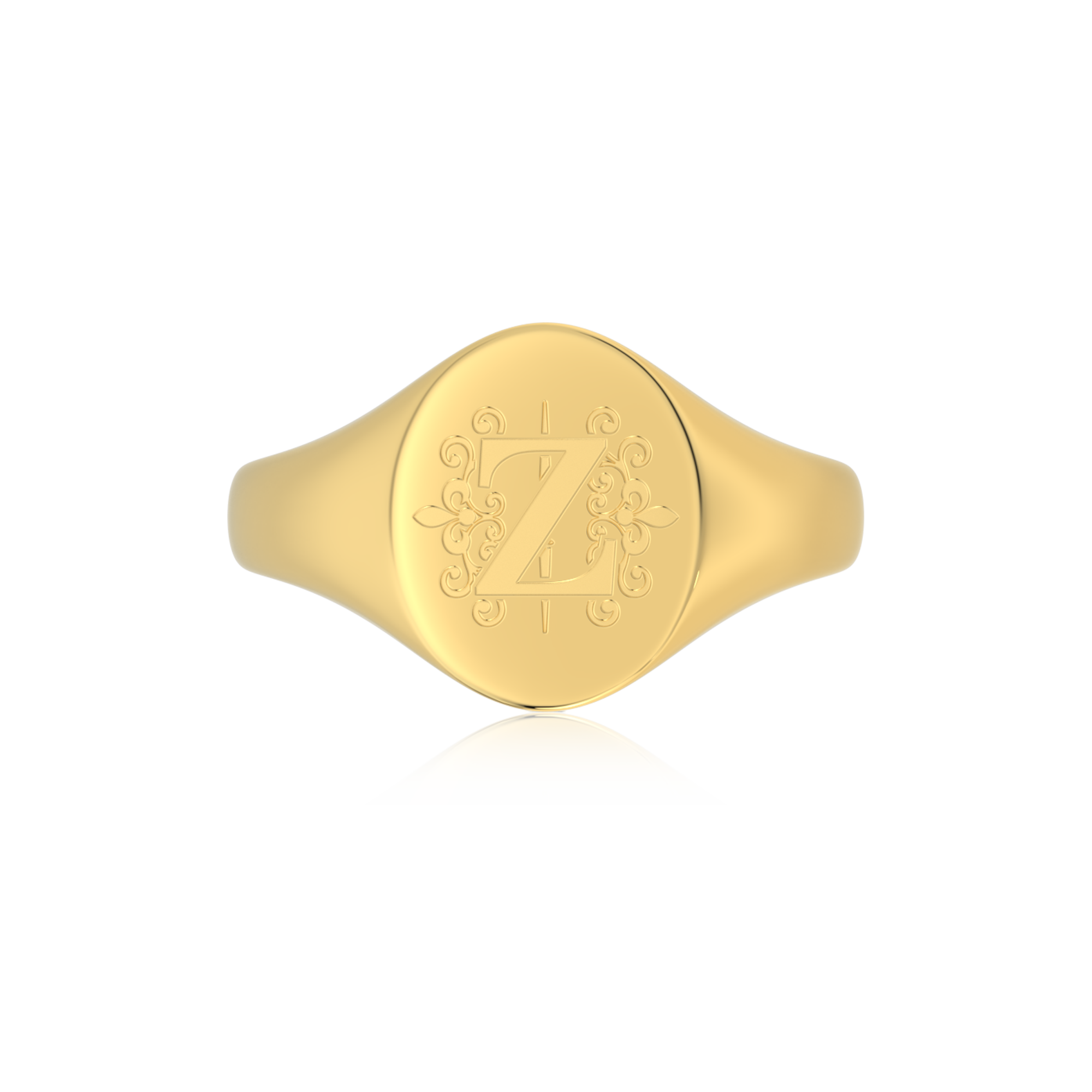 Oval Monogram Ring SR003H