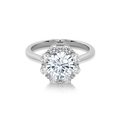 Bouquet Ring Round White Gold