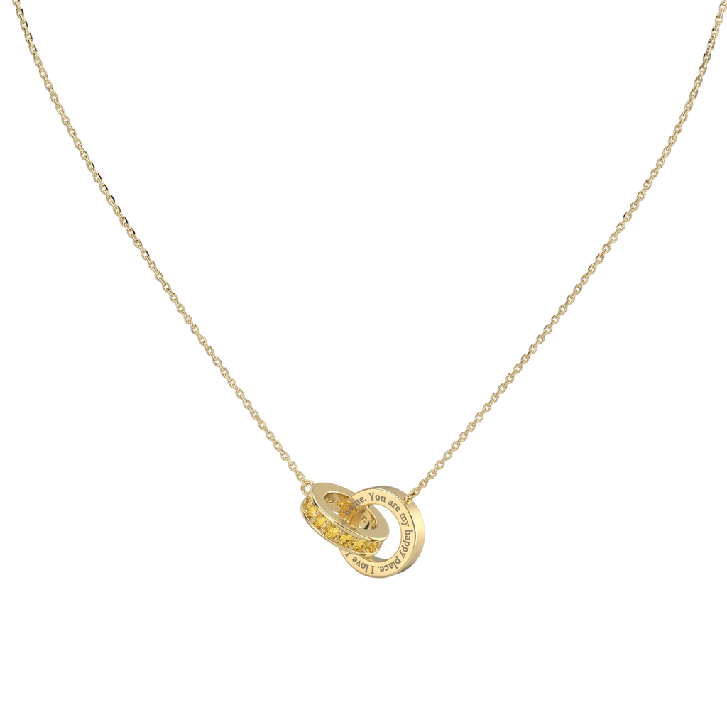 Infinite Linked Circle Necklace – November Birthstone