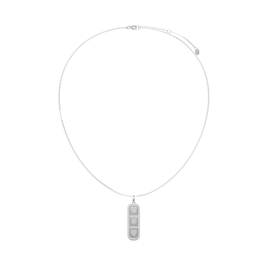 Rhodium Plated Elements Necklace SS25N003R