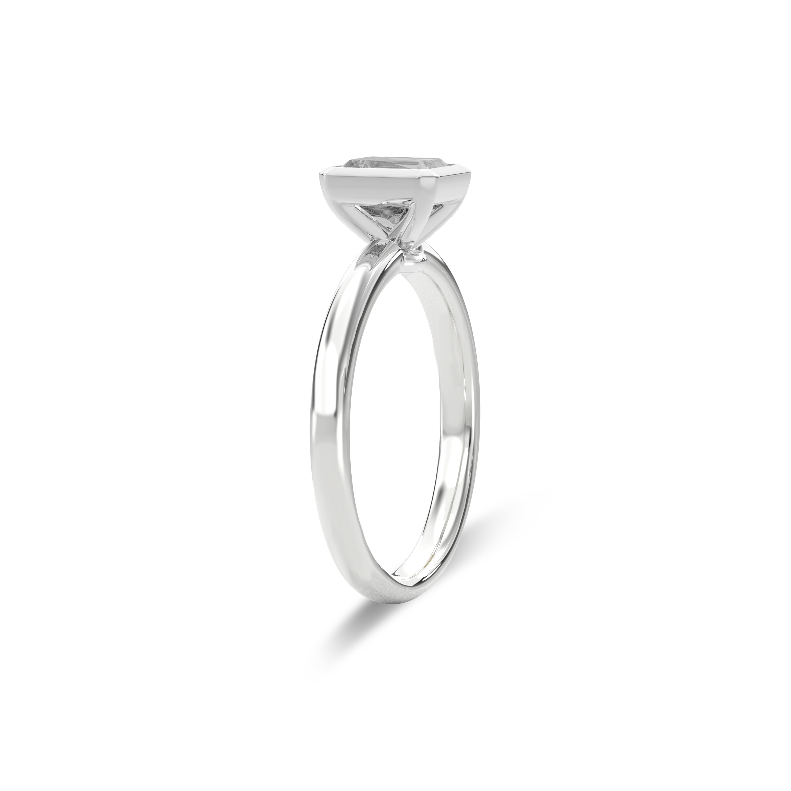 Bezel Ring Radiant•White Gold