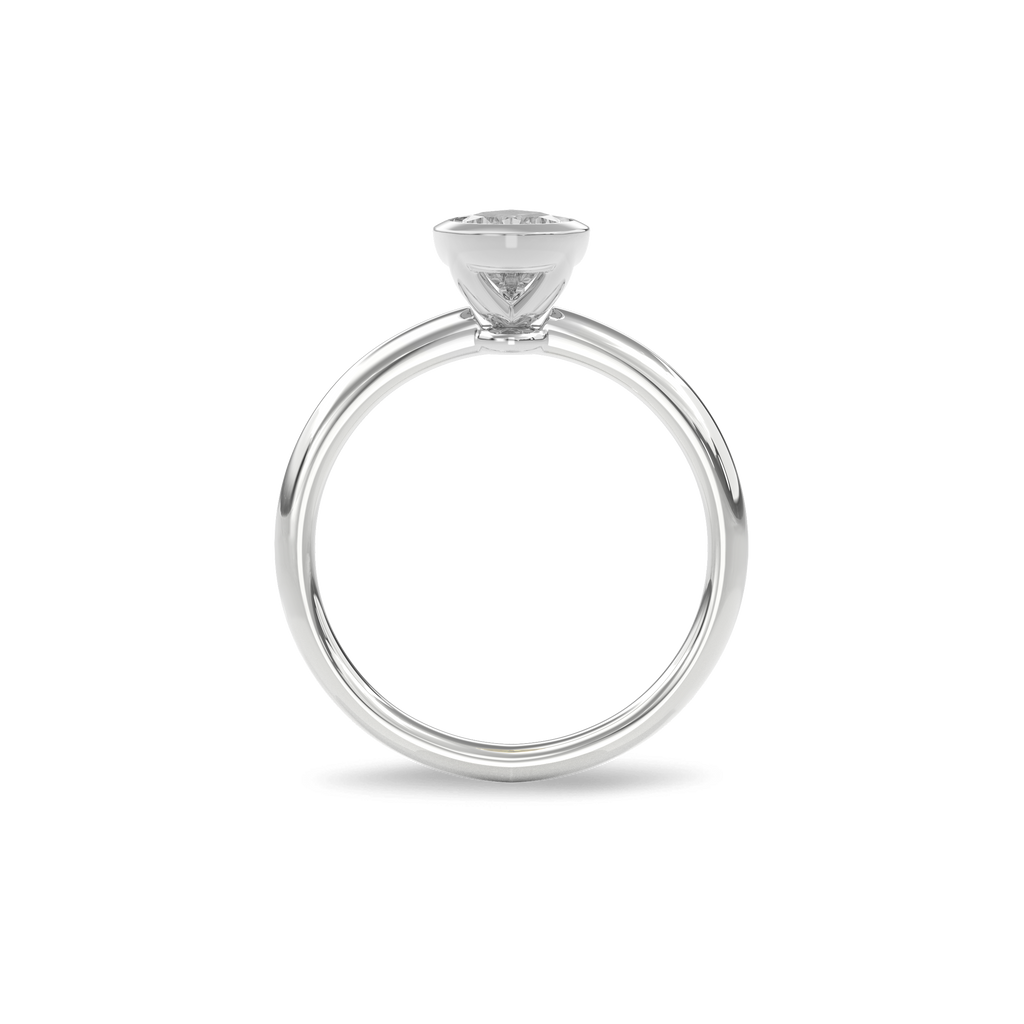Bezel Ring Pear•White Gold