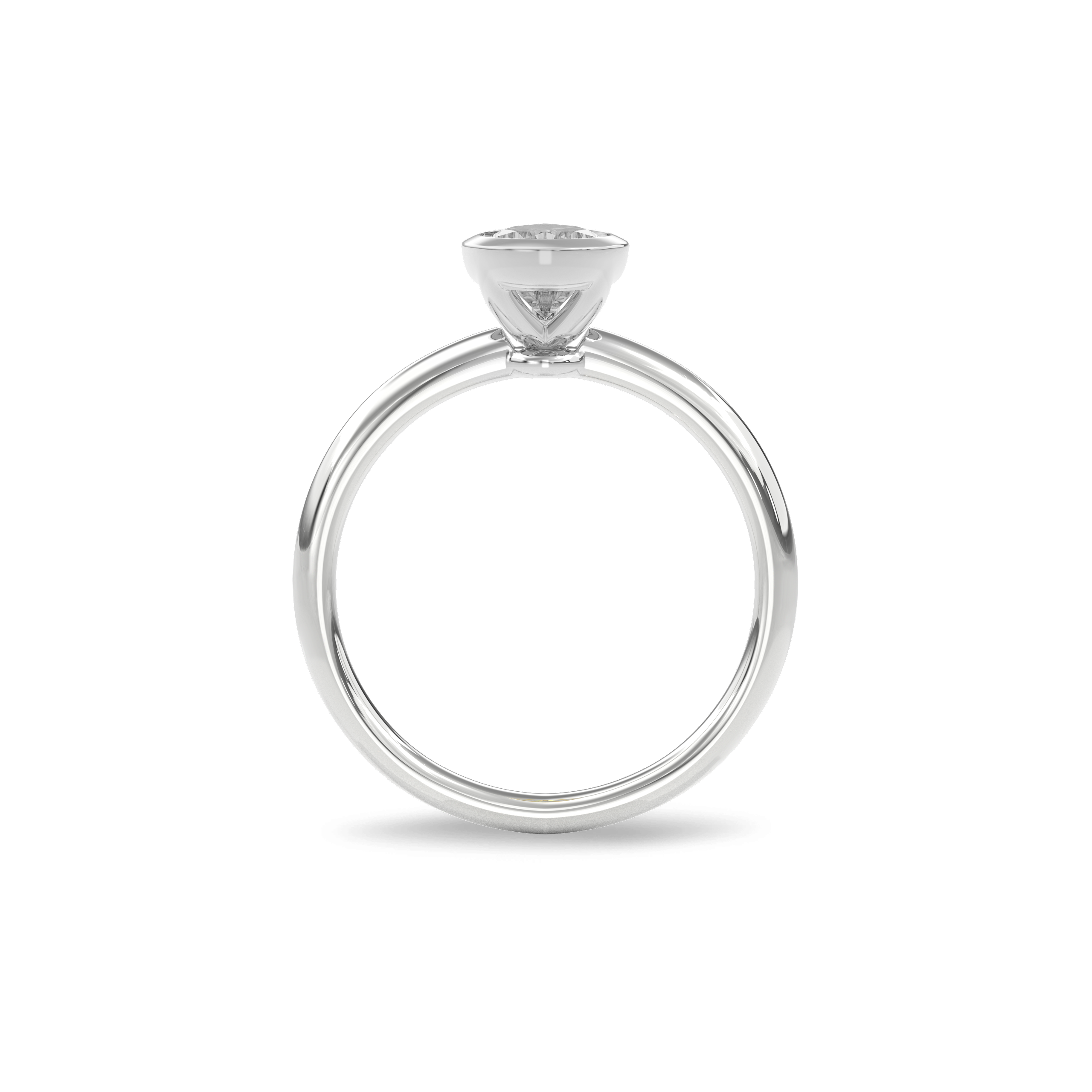 Bezel Ring Pear•White Gold
